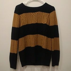 Forever 21 navy and beige striped sweater - Size S